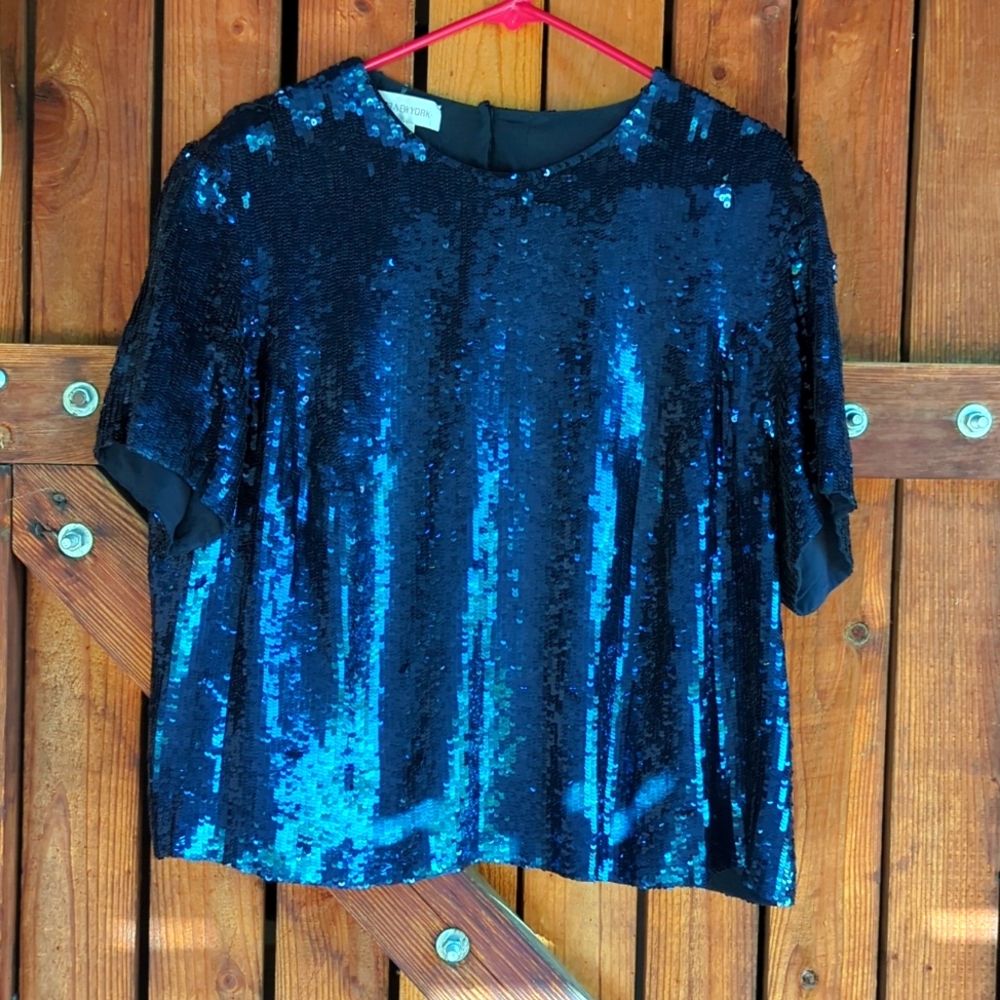 Vintage silk and sequin top Jones New York